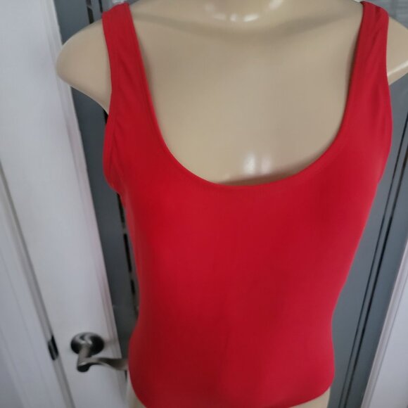 No Boundaries Juniors' Solid One-Piece Swimsuit Baywatch Red - Picture 8 of 15